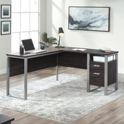 Sauder Rock Glen Contemporary L-Shaped Desk with Drawers, Blade Walnut Finish - JNR Products