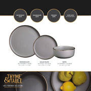 Thyme & Table Dinnerware Ava Stoneware, 12 Piece Set - JNR Products