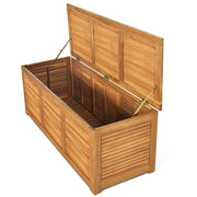 Gymax Acacia Wood Deck Box 47 Gallon Garden Backyard Storage Bench Container - JNR Products