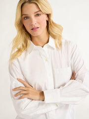 Free Assembly Women’s Button Front Boxy Cotton Tunic Shirt with Long Sleeves, Sizes XS-XXL - JNR Products