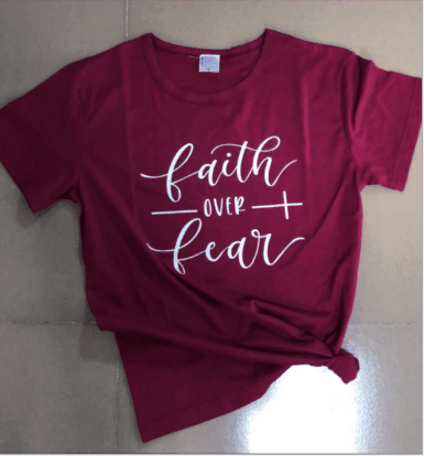 Faith Over Fear Christian T-Shirt Religion Clothing For Women Faith Shirt - JNR Products