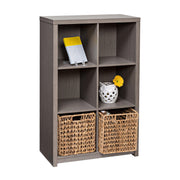 Honey-Can-Do Laminate 6-Cubby Cube Storage Shelves, Gray, Holds up to 15 lb per Shelf - JNR Products