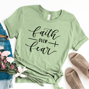 Faith Over Fear Christian T-Shirt Religion Clothing For Women Faith Shirt - JNR Products