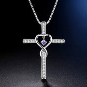 Fashion Cross Religious Belief Inlaid Zircon Pendant - JNR Products