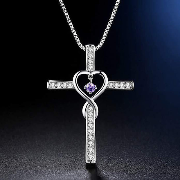 Fashion Cross Religious Belief Inlaid Zircon Pendant - JNR Products