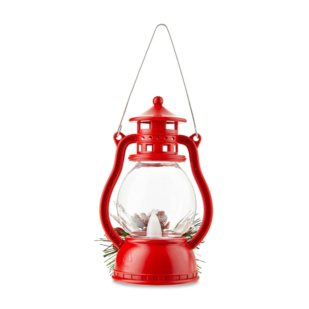 Red & Green LED Light Lantern Christmas Ornament, 4.72 in, 1 Count, by Holiday Time - JNR Products