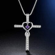 Fashion Cross Religious Belief Inlaid Zircon Pendant - JNR Products