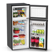 TCL 4.5 Cu. ft. Two Door Compact Mini Fridge With Freezer – Stainless Look, Energy star, MR453L - JNR Products