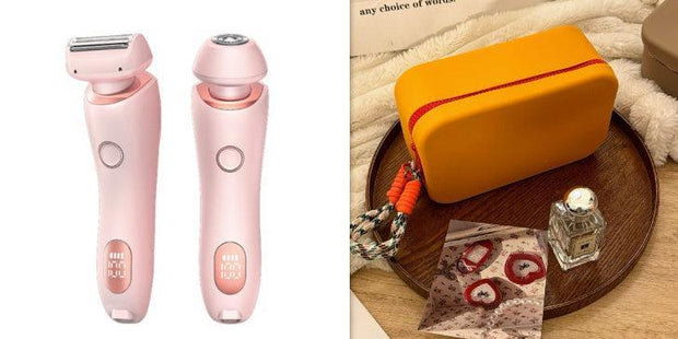 2 In 1 Hair Removal Epilator USB Rechargeable Trimmer Women Body Razor Face Leg Armpit Bikini Hand Pubic Shaver Hair Remover - JNR Products