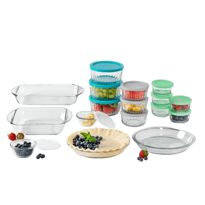 Anchor Hocking 30 Piece Glass Food Storage Containers & Glass Baking Dishes Set - JNR Products