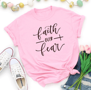 Faith Over Fear Christian T-Shirt Religion Clothing For Women Faith Shirt - JNR Products