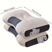 1pcs/2pcs Washable Knitted Cotton Neck Massage High Pillow Core, Quick Help For Sleep, Fit Cervical Vertebra Protection, Suitable For Side Sleeping And Back Sleeping - JNR Products