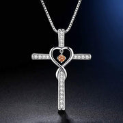 Fashion Cross Religious Belief Inlaid Zircon Pendant - JNR Products