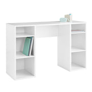 4-Cube Storage Desk, White Grain - JNR Products