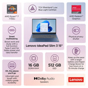 Lenovo Ideapad Slim 3 15.6 inch FHD IPS Touch Laptop AMD Ryzen 7-7730U 16GB RAM 512GB SSD Abyss Blue - JNR Products