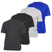 4 Pack: Daresay Mens Dri Fit Shirts Moisture Wicking Tshirt For Men Gym Shirts For Men (up to Size 3X) - JNR Products