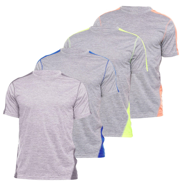 4 Pack: Daresay Mens Dri Fit Shirts Moisture Wicking Tshirt For Men Gym Shirts For Men (up to Size 3X) - JNR Products