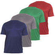 4 Pack: Daresay Mens Dri Fit Shirts Moisture Wicking Tshirt For Men Gym Shirts For Men (up to Size 3X) - JNR Products