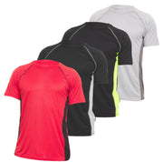 4 Pack: Daresay Mens Dri Fit Shirts Moisture Wicking Tshirt For Men Gym Shirts For Men (up to Size 3X) - JNR Products