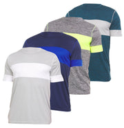 4 Pack: Daresay Mens Dri Fit Shirts Moisture Wicking Tshirt For Men Gym Shirts For Men (up to Size 3X) - JNR Products