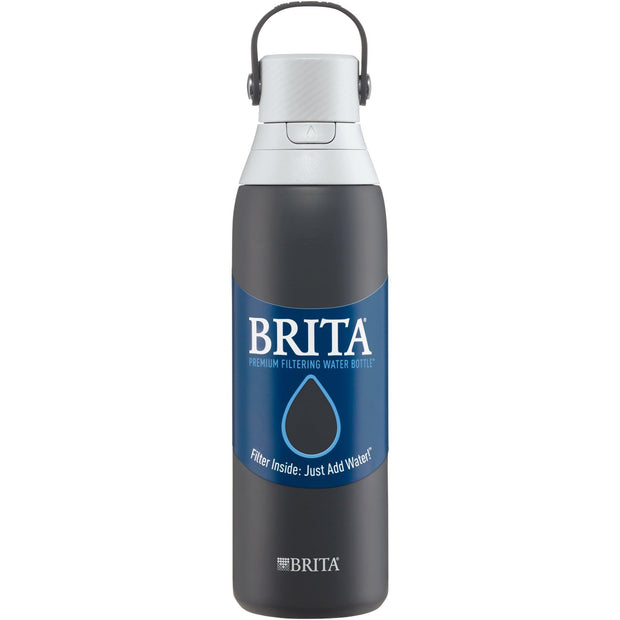 Brita 20 oz Carbon Premium Stainless Steel Leak Proof Filtered Insulated Water Bottle with Straw - JNR Products