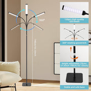 SERBASIC Adjustable LED Floor Lamps for Living Room, Bedroom and Office, Modern Dimmable Tall Standing Reading Lamp with 3 Color Temperature and 10 Brightness Levels - JNR Products