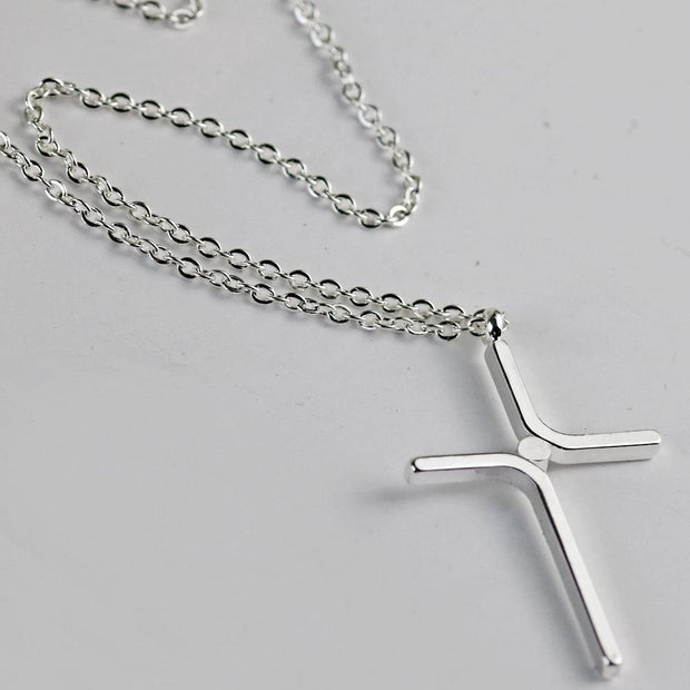 Cross Pendant New Simple Necklace Titanium Steel Plating - JNR Products