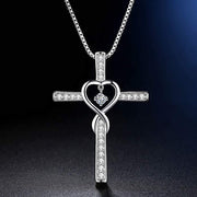 Fashion Cross Religious Belief Inlaid Zircon Pendant - JNR Products