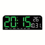 Luminous Large Screen LED Alarm Clock - Displays Week, Temperature, Humidity, and Timer - Perfect for Bedroom, Living Room, and Office Decoration with Modern Design - JNR Products