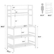 5-Tier Kitchen Bakers Rack Utility Storage Shelf Microwave Oven Stand, Industrial Microwave Cart Kitchen Stand with Hutch - JNR Products