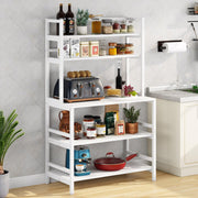 5-Tier Kitchen Bakers Rack Utility Storage Shelf Microwave Oven Stand, Industrial Microwave Cart Kitchen Stand with Hutch - JNR Products