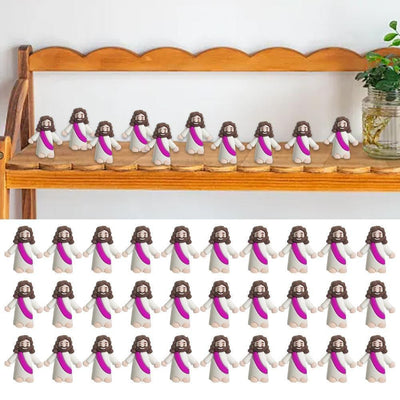 60x Mini Jesus- Figurine Easter Decorations,Bulk Tiny Baby Jesus- Figurines - JNR Products