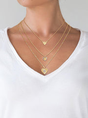 Jessica Simpson Fashion Gold Metal Layer Heart Necklace - JNR Products