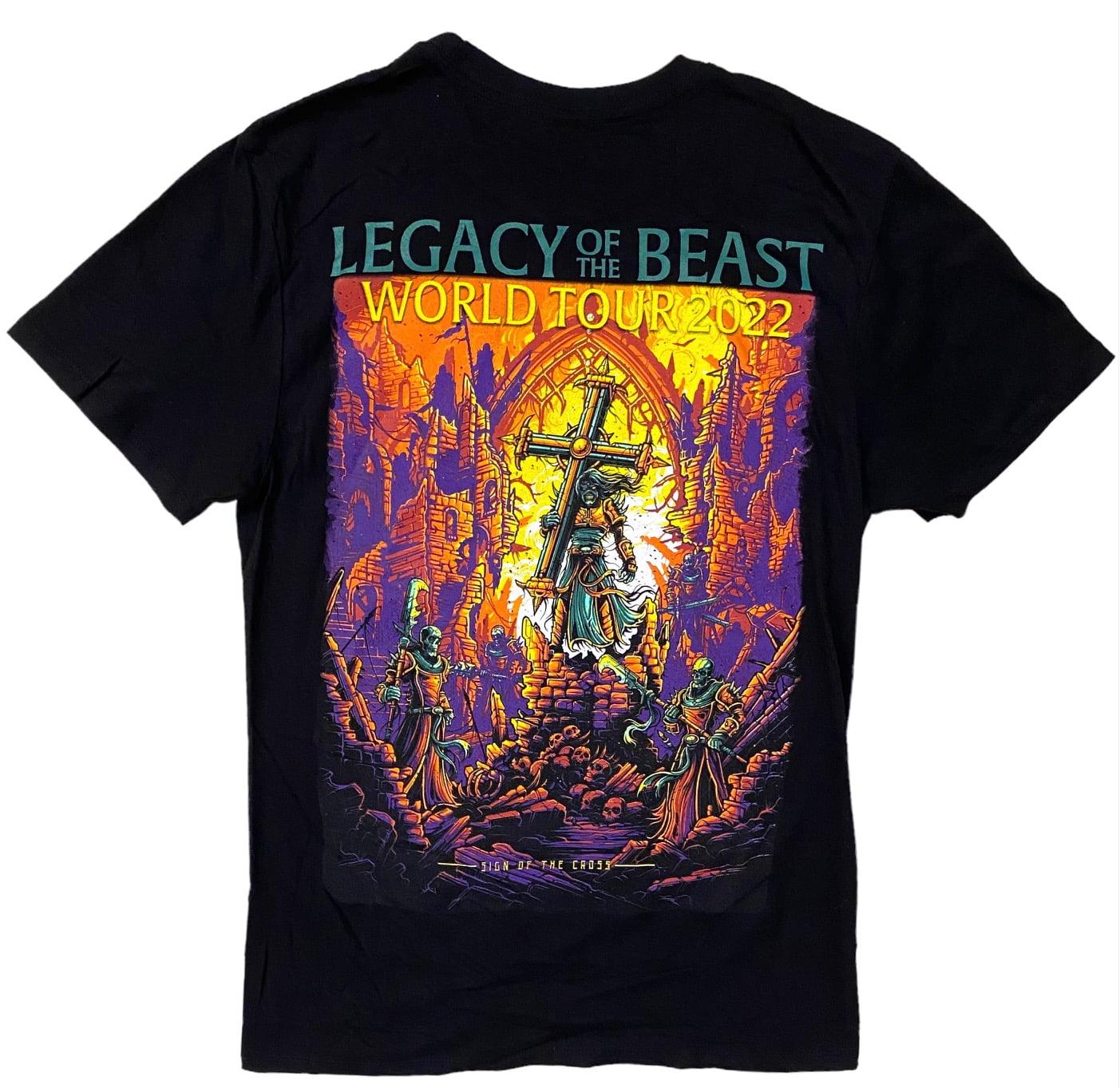 Iron Maiden Men's Legacy Of The Beast World Tour 2022 Double Side Graphic Tee T-Shirt (Small, Style 2) - JNR Products