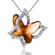 Xuemjiao Necklaces for Women Butterfly Crystal Necklace with Premium Birthstone Crystal Jewelry Gifts for Women Necklace (L,One Size) - JNR Products