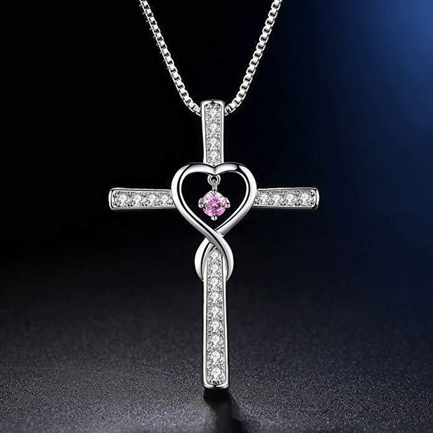 Fashion Cross Religious Belief Inlaid Zircon Pendant - JNR Products