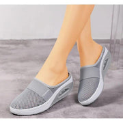 Women Walking Shoes Air Cushion Slip-On Orthopedic Diabetic Ladies Platform Mules Mesh Lightweight Slipper Wedge Female Sneaker - JNR Products