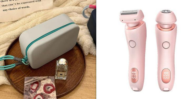 2 In 1 Hair Removal Epilator USB Rechargeable Trimmer Women Body Razor Face Leg Armpit Bikini Hand Pubic Shaver Hair Remover - JNR Products