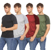 4 Pack: Daresay Mens Dri Fit Shirts Moisture Wicking Tshirt For Men Gym Shirts For Men (up to Size 3X) - JNR Products