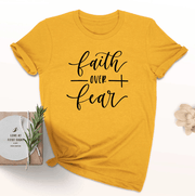 Faith Over Fear Christian T-Shirt Religion Clothing For Women Faith Shirt - JNR Products