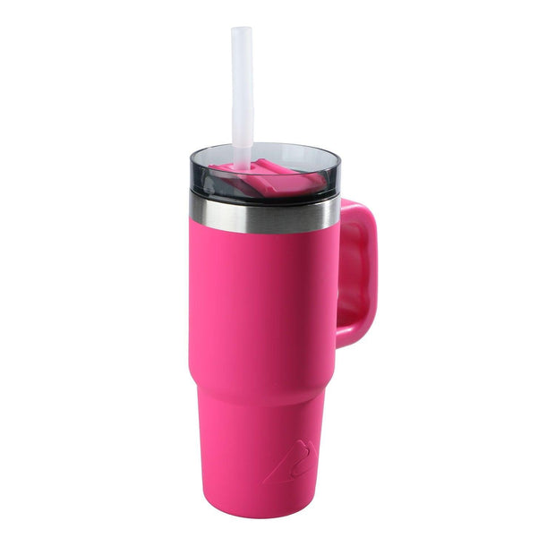 Ozark Trail 18 oz Insulated Stainless Steel Tumbler with Handle, Hot Pink - JNR Products