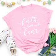 Faith Over Fear Christian T-Shirt Religion Clothing For Women Faith Shirt - JNR Products