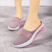 Women Walking Shoes Air Cushion Slip-On Orthopedic Diabetic Ladies Platform Mules Mesh Lightweight Slipper Wedge Female Sneaker - JNR Products