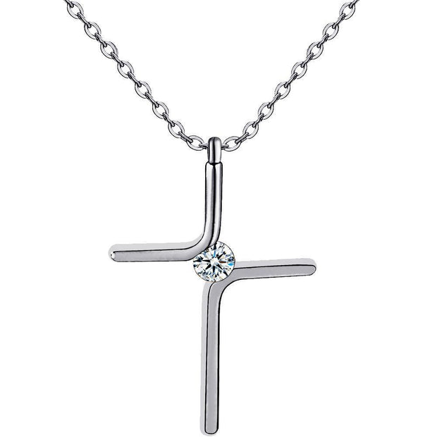 Cross Pendant New Simple Necklace Titanium Steel Plating - JNR Products