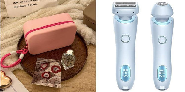 2 In 1 Hair Removal Epilator USB Rechargeable Trimmer Women Body Razor Face Leg Armpit Bikini Hand Pubic Shaver Hair Remover - JNR Products