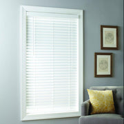 Better Homes & Gardens 2" Cordless Faux Wood Horizontal Blinds, White, 35" W x 64" L - JNR Products