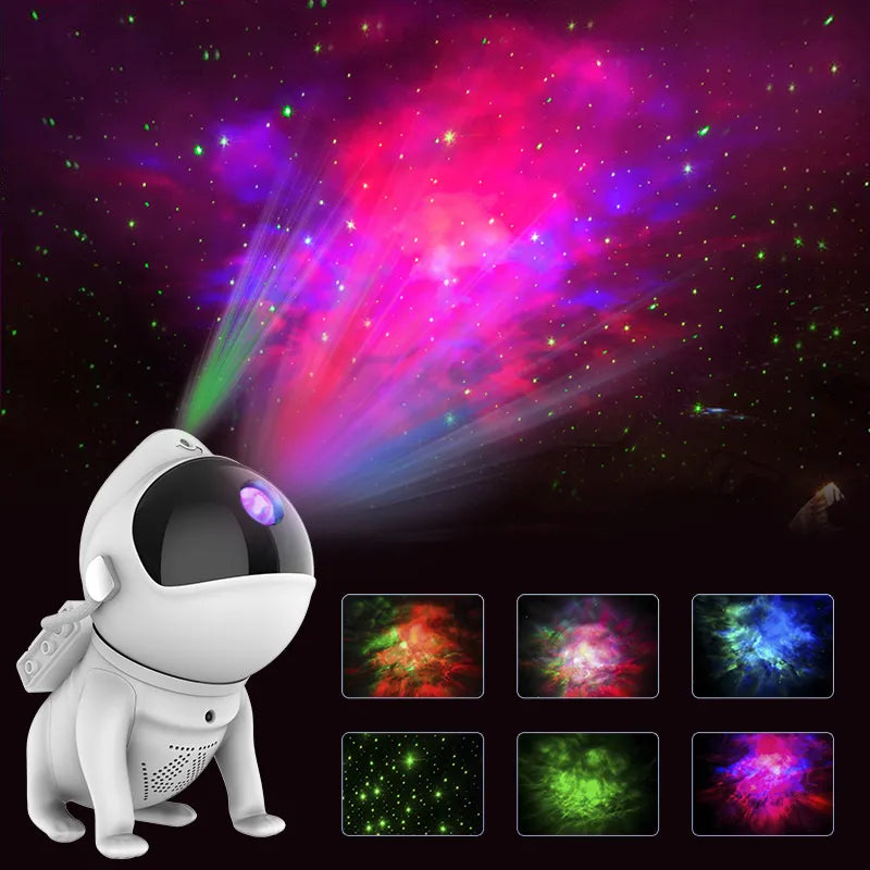 Space Dog Night Light Galaxy Star Astronaut Projector App Nebula Lamps