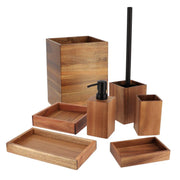 Acacia Wood Bathroom Accessory Set Collection - JNR Products