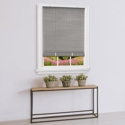 Achim Veranda Indoor/Outdoor Cordless Charcoal/Silver Vinyl Light Filtering Window Roll-Up Blind, 72" L x 36" W - JNR Products