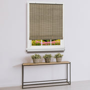 Achim Veranda Indoor/Outdoor Cordless Charcoal/Silver Vinyl Light Filtering Window Roll-Up Blind, 72" L x 36" W - JNR Products